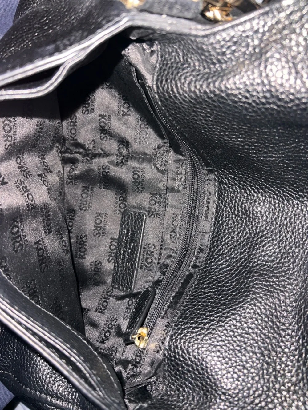 Michael Kors Black Pebbled Leather Crossbody Bag with Tassel
